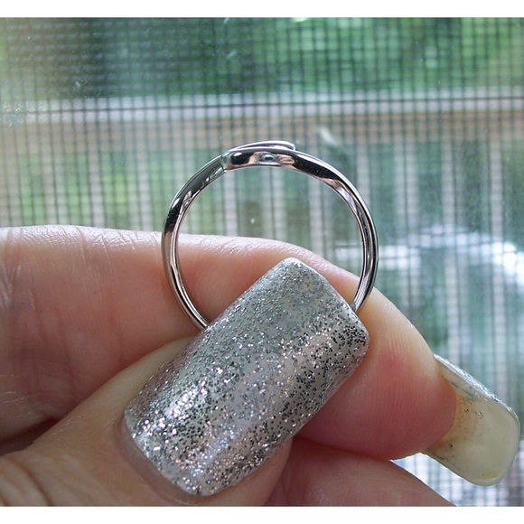 925 STERLING SILVER Ocean Wave High Polished Ring - Picture 5 of 13